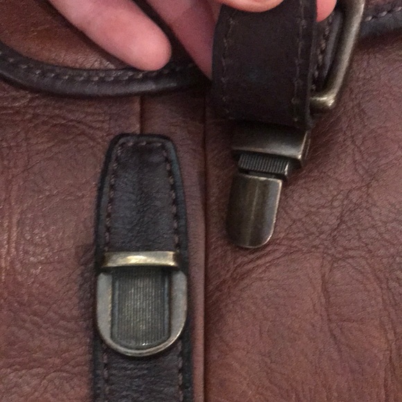 Fossil Leather Messenger Bag - Picture 10 of 17